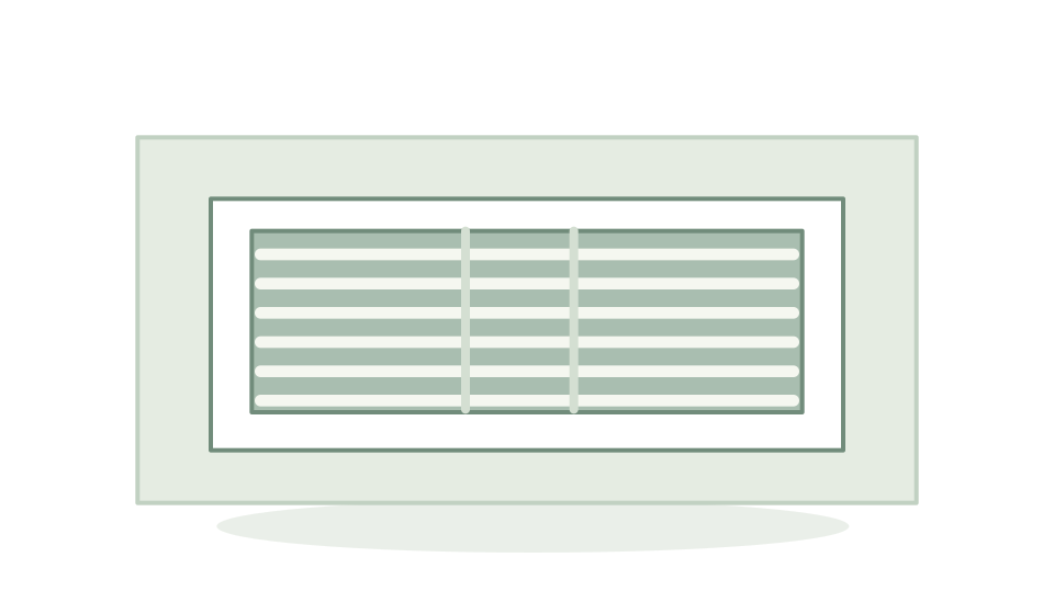 壁の内部に納める壁埋込型エアコンのイラスト